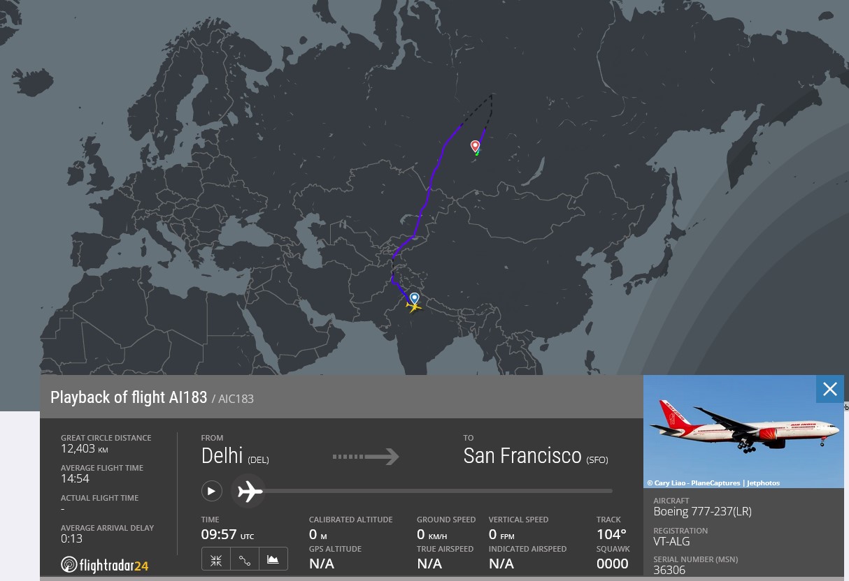 Air India Uçağı, Yine Rusya’ya Acil İniş Yaptı
