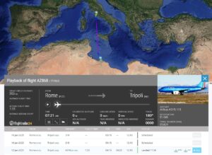 ITA Airways: Roma - Trablus (12 Ocak 2025)