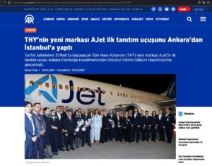 AJet - İlk Uçuş